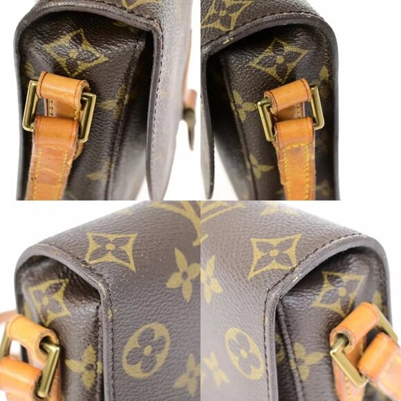 Auth LOUIS VUITTON Saint Cloud MM Shoulder Bag Monogram Leather Brown - Picture 10 of 16